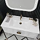 Заказать Тумба под раковину Opadiris Ибица 120 00-00003651 подвесная Белая глянцевая, Золото в магазине сантехники Santeh-Crystal.ru