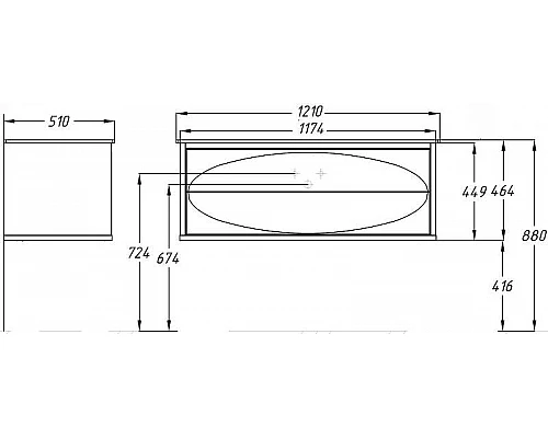 Заказать Тумба под раковину Opadiris Ибица 120 00-00003651 подвесная Белая глянцевая, Золото в магазине сантехники Santeh-Crystal.ru