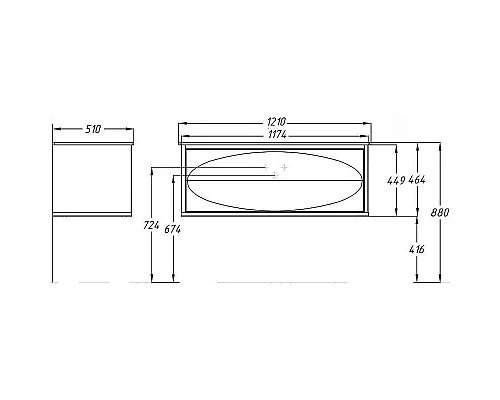 Приобрести Тумба под раковину Opadiris Ибица 120 00-00003649 подвесная Белая глянцевая, Серебро в магазине сантехники Santeh-Crystal.ru