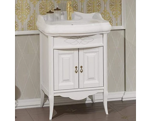 Купить Тумба под раковину Opadiris Лоренцо 60 Z0000011068 Белая матовая в магазине сантехники Santeh-Crystal.ru