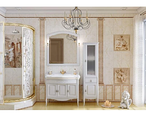 Купить Тумба под раковину Opadiris Лоренцо 100 Z0000008219 Белая матовая в магазине сантехники Santeh-Crystal.ru