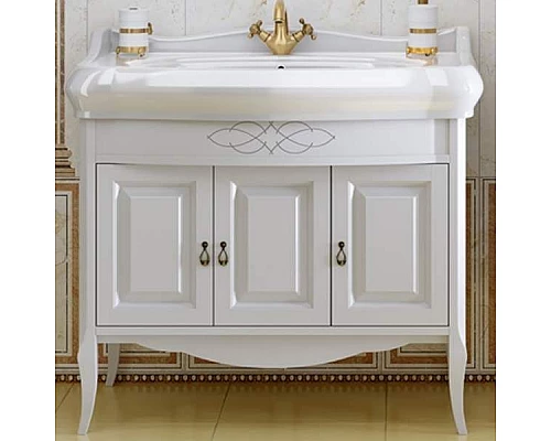 Купить Тумба под раковину Opadiris Лоренцо 100 Z0000008219 Белая матовая в магазине сантехники Santeh-Crystal.ru