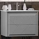 Тумба под раковину Opadiris Луиджи 70 00-00005953 подвесная Серая матовая