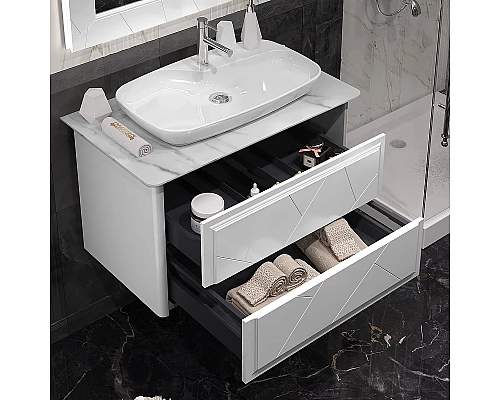 Приобрести Тумба под раковину Opadiris Луиджи 90 00-00005939 подвесная Белая матовая в магазине сантехники Santeh-Crystal.ru