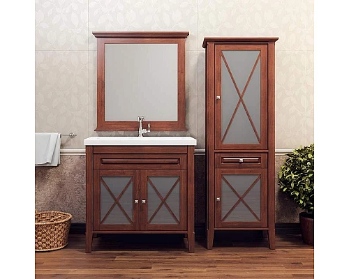 Купить Тумба под раковину Opadiris Палермо 90 00-00002356 Светлый орех в магазине сантехники Santeh-Crystal.ru