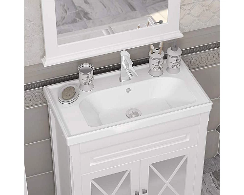 Купить Тумба под раковину Opadiris Палермо 80 00-00002353 Белая матовая в магазине сантехники Santeh-Crystal.ru