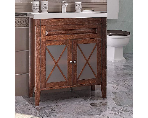 Приобрести Тумба под раковину Opadiris Палермо 80 00-00002354 Светлый орех в магазине сантехники Santeh-Crystal.ru