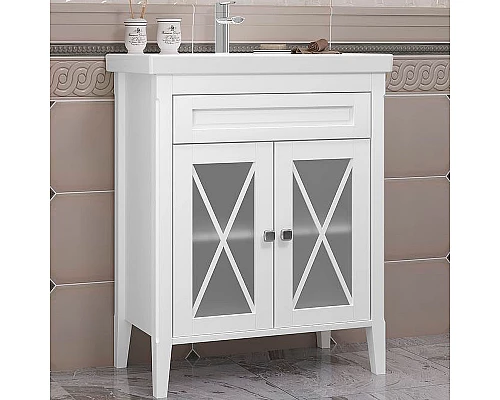 Заказать Тумба под раковину Opadiris Палермо 70 00-00006720 Белая матовая в магазине сантехники Santeh-Crystal.ru