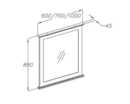 Заказать Зеркало Opadiris Палермо 60 00-00006725 Светлый орех в магазине сантехники Santeh-Crystal.ru
