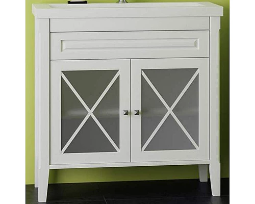 Купить Тумба под раковину Opadiris Палермо 90 00-00002355 Белая матовая в магазине сантехники Santeh-Crystal.ru