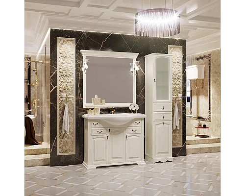 Заказать Тумба под раковину Opadiris Риспекто 105 Z0000006705 Слоновая кость ручки Бронза в магазине сантехники Santeh-Crystal.ru