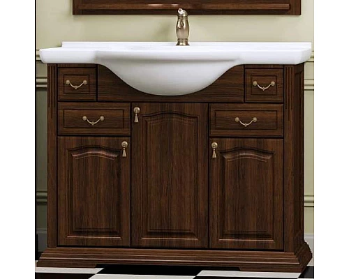 Заказать Тумба под раковину Opadiris Риспекто 105 Z0000001784 Орех антикварный ручки Бронза в магазине сантехники Santeh-Crystal.ru