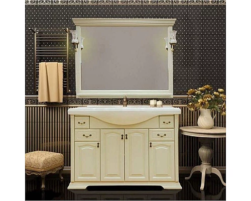 Купить Тумба под раковину Opadiris Риспекто 120 Z0000009687 Слоновая кость ручки Бронза в магазине сантехники Santeh-Crystal.ru