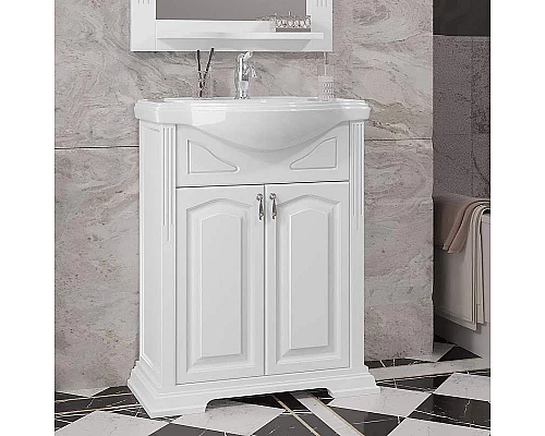 Заказать Тумба под раковину Opadiris Риспекто 65 00-00005813 Белая матовая в магазине сантехники Santeh-Crystal.ru