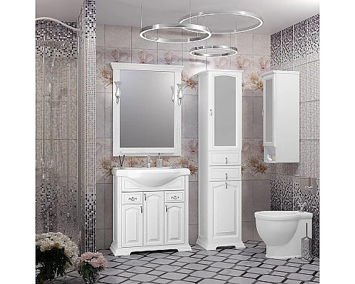 Заказать Тумба под раковину Opadiris Риспекто 80 00-00006024 Белая матовая в магазине сантехники Santeh-Crystal.ru