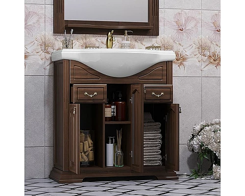 Заказать Тумба под раковину Opadiris Риспекто 80 00-00006025 Орех антикварный в магазине сантехники Santeh-Crystal.ru