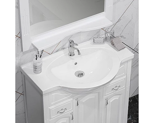 Купить Тумба под раковину Opadiris Риспекто 85 00-00006704 Белая матовая в магазине сантехники Santeh-Crystal.ru