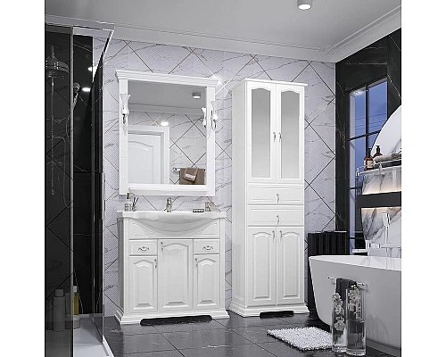 Купить Тумба под раковину Opadiris Риспекто 85 00-00006704 Белая матовая в магазине сантехники Santeh-Crystal.ru