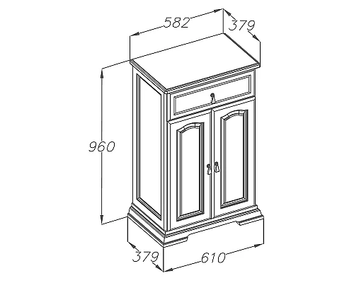 Заказать Комод Opadiris Риспекто 60 00-00006512 Орех антикварный в магазине сантехники Santeh-Crystal.ru
