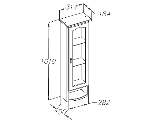Приобрести Подвесной шкаф Opadiris Риспекто 30 R 00-00006082 Белый матовый в магазине сантехники Santeh-Crystal.ru