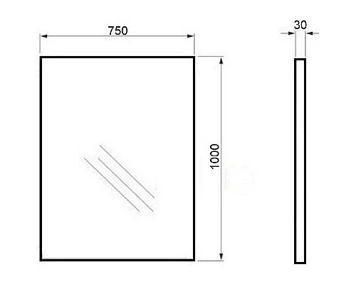 Купить Зеркало Orange Capri OCT-75ZS Тик матовый в магазине сантехники Santeh-Crystal.ru