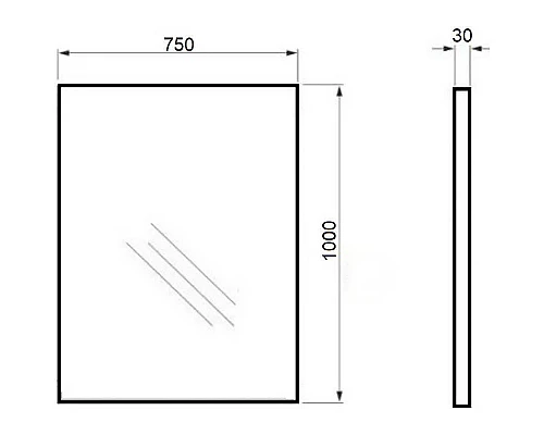 Приобрести Зеркало Orange Capri 75 OCN-75ZS Орех в магазине сантехники Santeh-Crystal.ru