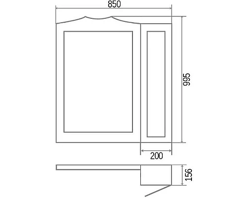 Заказать Зеркало со шкафом Orange Classic 85 Белое в магазине сантехники Santeh-Crystal.ru