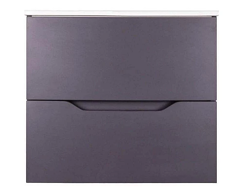 Купить Тумба с раковиной Orange Line 60 Li-60Tug+Ra подвесная Графит матовый в магазине сантехники Santeh-Crystal.ru