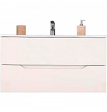 Тумба с раковиной Orange Line 100 Li-100Tua+Ra подвесная Айвори матовый