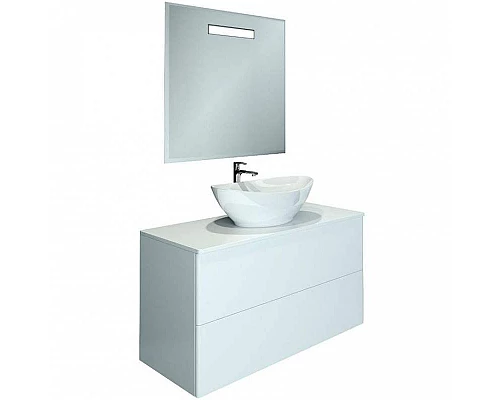 Заказать Тумба с раковиной Orange Otto 100 Ot-100TuMDF+G56 Белая в магазине сантехники Santeh-Crystal.ru