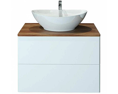 Купить Тумба с раковиной Orange Otto 75 Ot-75TuWOOD+G56 Белая в магазине сантехники Santeh-Crystal.ru