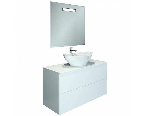 Заказать Тумба с раковиной Orange Otto 100 Ot-100TuSTONE+G56 Белая в магазине сантехники Santeh-Crystal.ru