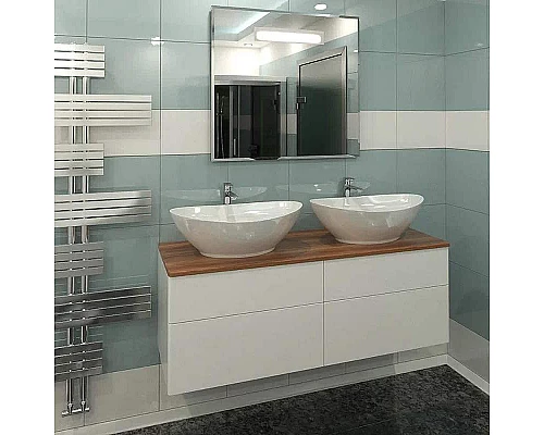 Приобрести Тумба с раковиной Orange Otto 130 Ot-130TuWOOD+G56 Белая в магазине сантехники Santeh-Crystal.ru