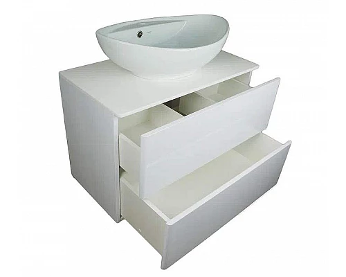 Купить Тумба под раковину Orange Otto Ot-75TuMDF подвесная Белый глянцевый в магазине сантехники Santeh-Crystal.ru