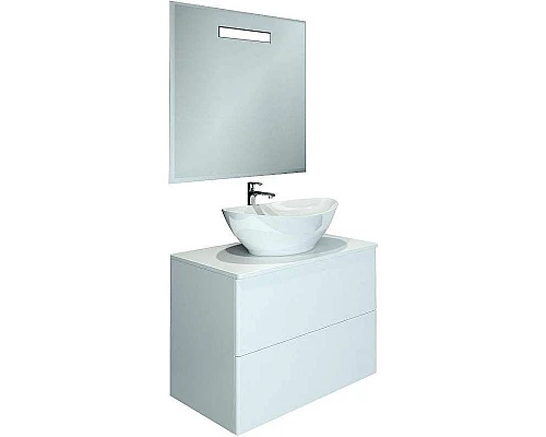 Купить Тумба под раковину Orange Otto Ot-75TuMDF подвесная Белый глянцевый в магазине сантехники Santeh-Crystal.ru