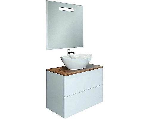 Приобрести Тумба под раковину Orange Otto Ot-75TuWOOD подвесная Белый Ясень в магазине сантехники Santeh-Crystal.ru