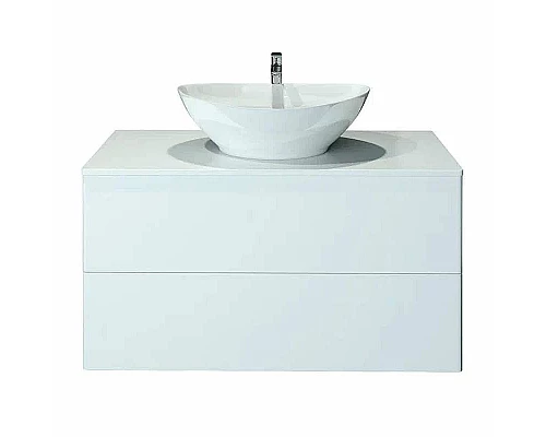 Приобрести Тумба под раковину Orange Otto Ot-100TuSTONE подвесная Белый глянцевый в магазине сантехники Santeh-Crystal.ru