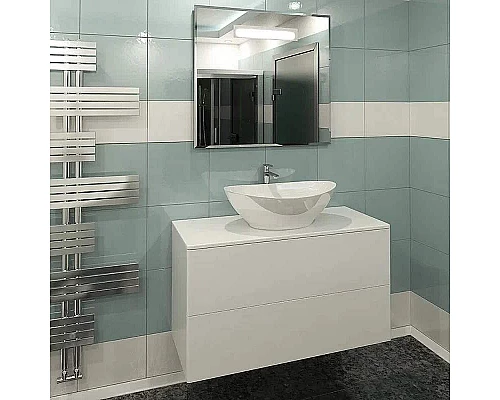 Приобрести Тумба под раковину Orange Otto Ot-100TuSTONE подвесная Белый глянцевый в магазине сантехники Santeh-Crystal.ru