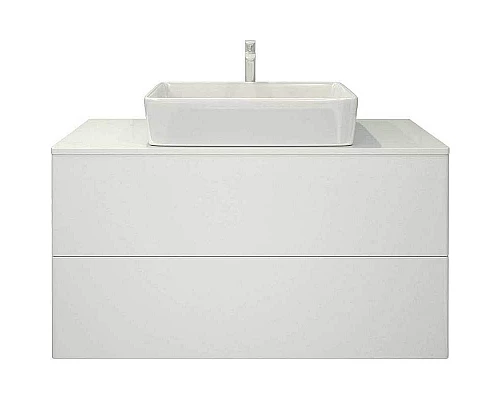 Приобрести Тумба под раковину Orange Otto Ot-100TuSTONE подвесная Белый глянцевый в магазине сантехники Santeh-Crystal.ru