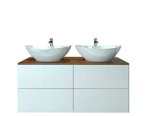 Купить Тумба под раковину Orange Otto Ot-130TuWOOD подвесная Белый Ясень в магазине сантехники Santeh-Crystal.ru