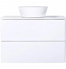 Тумба с раковиной Orange Otto 75 Ot-75TuMDF+B08-360W подвесная Белый глянец