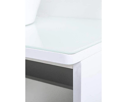 Приобрести Тумба с раковиной Orange Otto 75 Ot-75TuGLASS+B08-360W подвесная Белый глянец в магазине сантехники Santeh-Crystal.ru