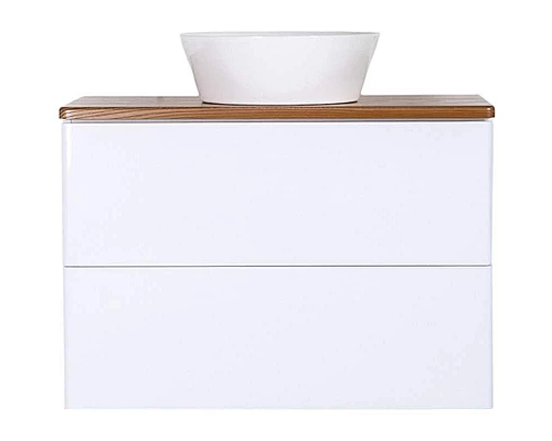 Приобрести Тумба с раковиной Orange Otto 75 Ot-75TuWOOD+B08-360W подвесная Белая Ясень в магазине сантехники Santeh-Crystal.ru