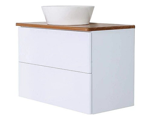 Приобрести Тумба с раковиной Orange Otto 75 Ot-75TuWOOD+B08-360W подвесная Белая Ясень в магазине сантехники Santeh-Crystal.ru