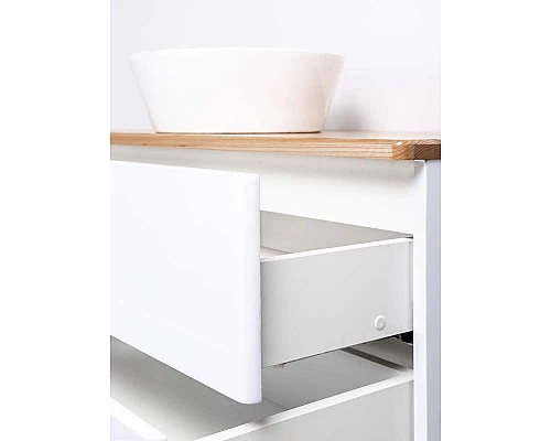 Заказать Тумба с раковиной Orange Otto 100 Ot-100TuWOOD+B08-360W подвесная Белая Ясень в магазине сантехники Santeh-Crystal.ru