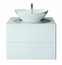 Тумба с раковиной Orange Otto 75 Ot-75TuGLASS+G56 подвесная Белая