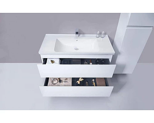 Приобрести Тумба с раковиной Orans BC-4023W 100 40231000wuv005 Белый глянец в магазине сантехники Santeh-Crystal.ru