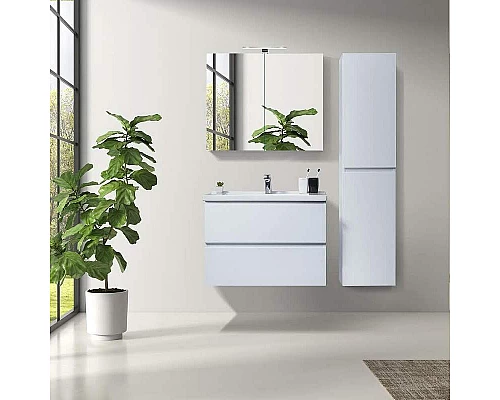 Купить Зеркальный шкаф Orans BC-4023W 80 4023800w с подсветкой Белый глянец в магазине сантехники Santeh-Crystal.ru