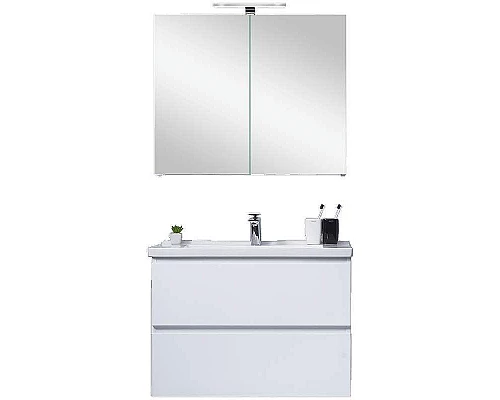 Купить Зеркальный шкаф Orans BC-4023W 80 4023800w с подсветкой Белый глянец в магазине сантехники Santeh-Crystal.ru