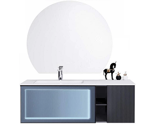 Приобрести Тумба с раковиной Orans BC-9013-1200L 120 90131200L подвесная Matt Deep Ocean в магазине сантехники Santeh-Crystal.ru